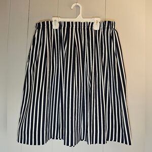 NWT J. Crew Navy White Stripe Skirt with Pockets, size 14